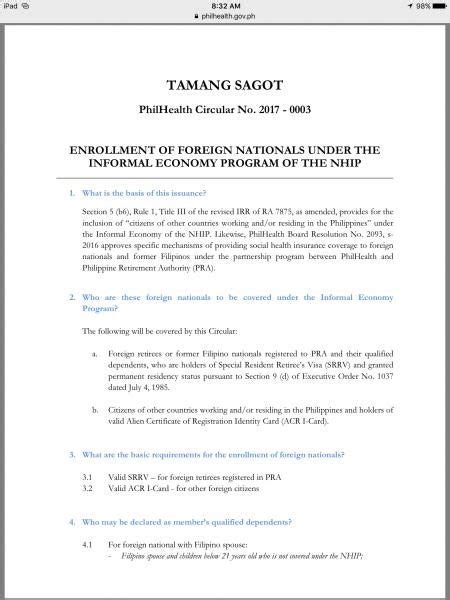 New PhilHealth Costs for ExPats - Expat Forum For People Moving …