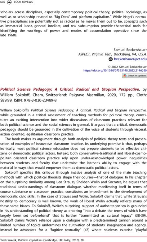 New Political Science: Vol 44, No 4 (Current issue) - Taylor