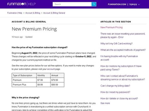 New Premium Pricing – Funimation Help