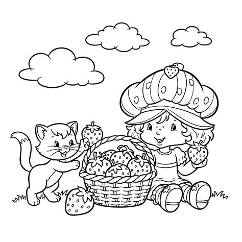 New Strawberry Shortcake Coloring Shee
