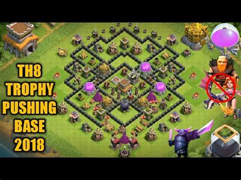 New TH8 Base with Replays 2018!!