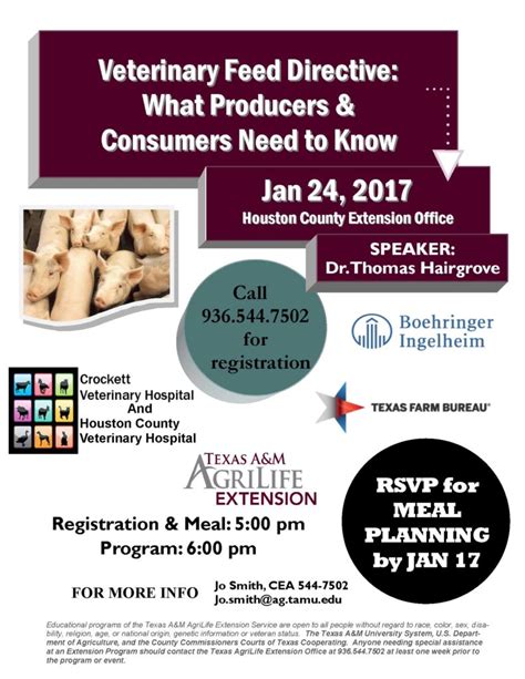 New Veterinary Feed Directive Program Longview Texas A&M AgriLife