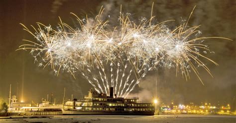 New Year's Eve firework show in Lake George