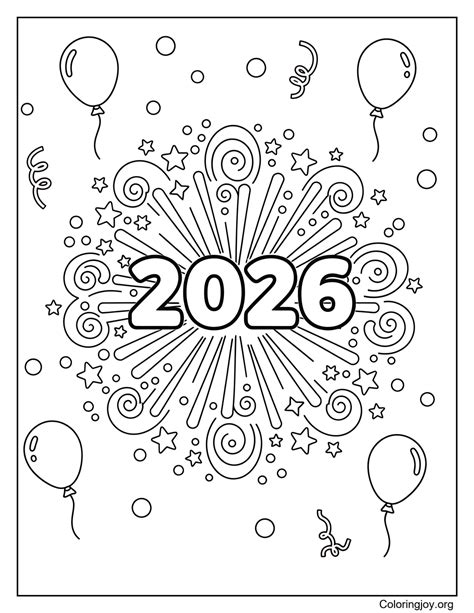 New Year Coloring Shee