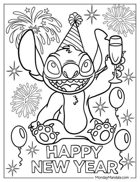 New Years Coloring Sheets
