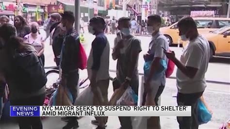 New York City moves to suspend ‘right to shelter’ as migrant influx continues