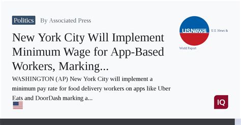 New York City will implement minimum wage for app-based workers, marking national first