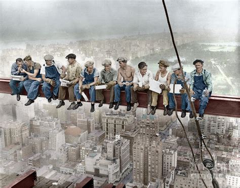 New York Construction Workers Lunching on a …