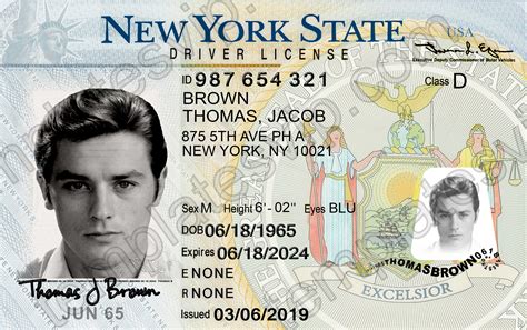 New York Driver License Editable PSD Template