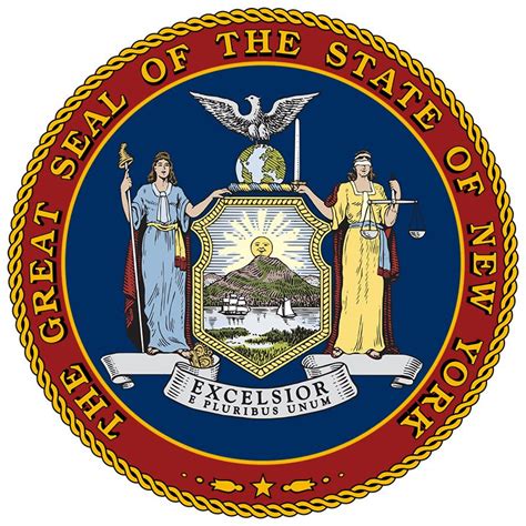 New York Flag and Description and New York Seal