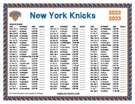 New York Knicks Schedule 2024-2024 - NBA - covers.com