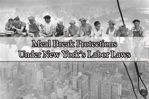 New York Meal and Break Laws - halpernadvisors.com