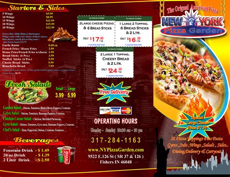 New York Pizza Garden Menu: Pizza Delivery Fishers, IN - Slice