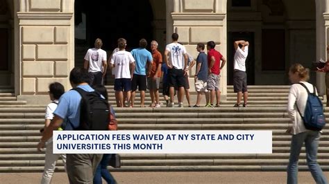 New York State colleges waive application fees this month