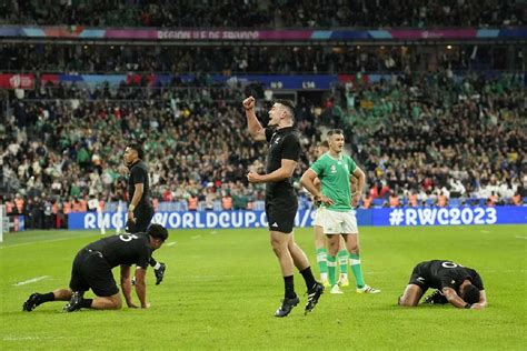 New Zealand withstands Ireland comebacks to win Rugby World Cup quarterfinal classic