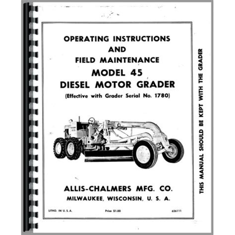 New allis chalmers 45 motor grader parts manual. - Atlas copco ga 55 ff operation manual.