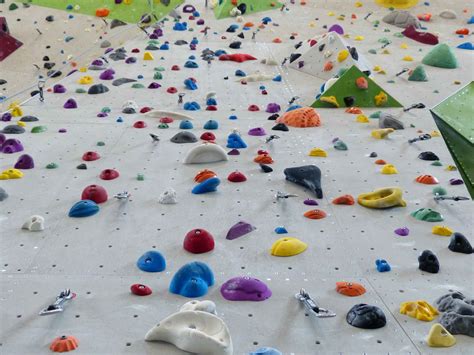 New climbing holds.  Indoor climbing involves mastering a diverse array of holds, each pr...