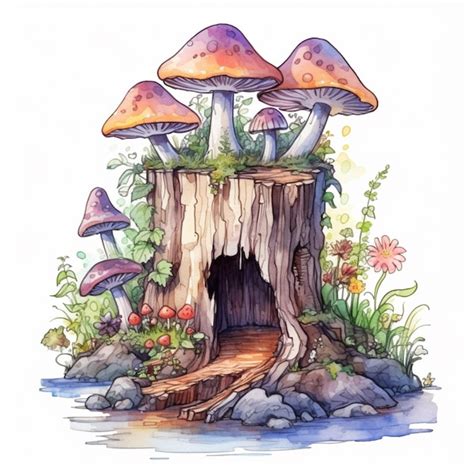 New drawing...tree series...mushroom tree. Mushrooms drawing, Drawing