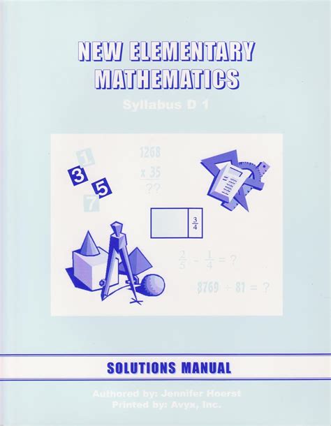New elementary mathematics syllabus d1 solutions manual. - Kompensation von forderungen im schweizerischen recht bis zum erlass des obligationenrechts von 1881.