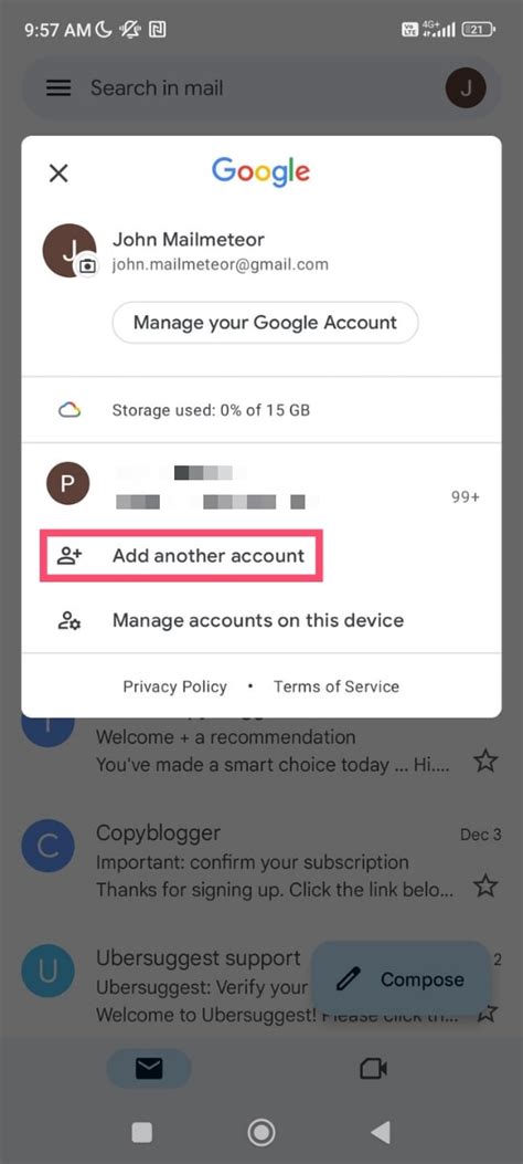 New feature to add new account can