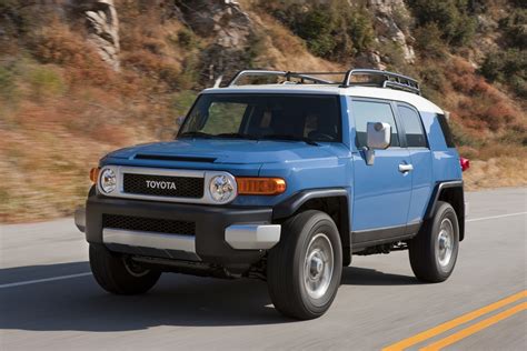 New fj cruiser. Toyota FJ Cruiser. $ 46,990 * MRLP. Latest Drive Rating. 7.0/10. Fuel Type. — Warranty. — Safety Rating. - Fuel Efficiency. - Ratings. Reviews. Images. News. CarAdvice. Owner … 