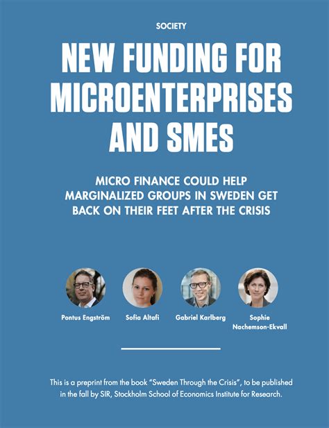 New funding for microenterprises and SMEs - Stockholm …