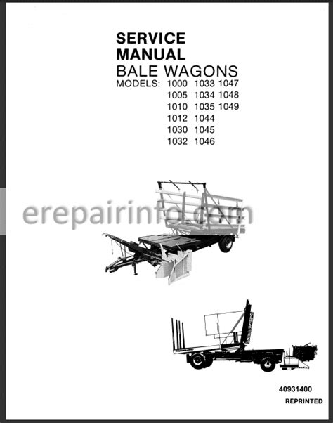 New holland 1049 bale wagon service manual. - Gesammelte werke in sechs ba nden..