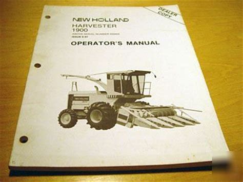 New holland 1900 harvester operator manual. - Manuale standard di ingegneria impiantistica di robert c rosaler.