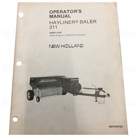 New holland 311 baler operators manual. - Architecture médiévale de la haute vallée de l'arc.