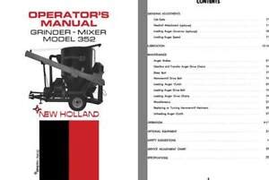 New holland 352 354 grinder mixer opert operators manual. - Zenith service manual allegro speaker systems.