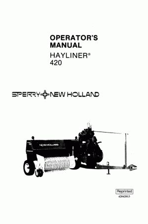 New holland 420 baler repair manual. - Liebherr r944b litronic manuale di manutenzione per escavatore idraulico.