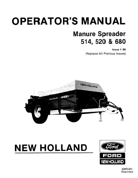 New holland 520 manure spreader manual. - Upright mx19 scissor lift wiring manual.
