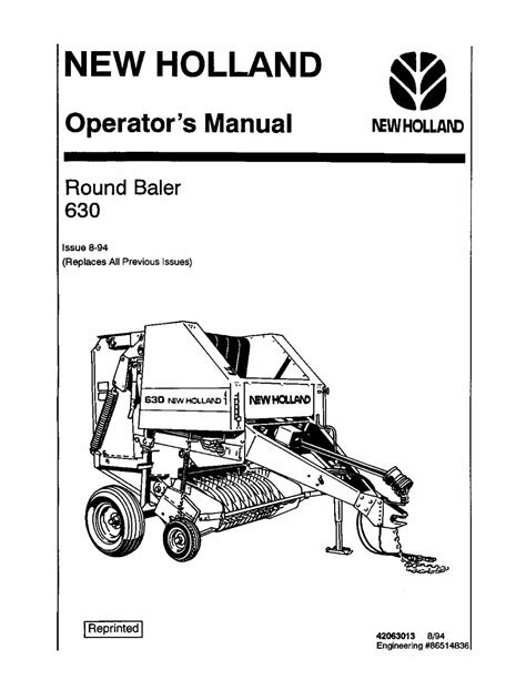 New holland 630 round baler operator manual. - Formaggio una guida per intenditori dei migliori mondi.
