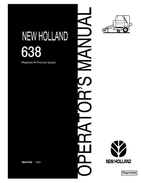 New holland 638 round baler operators manual. - Aanhangsel van de volmaakte hollandsche keuken-meid.