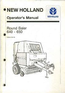 New holland 640 round baler manual. - Manual for b braun dialysis machine.