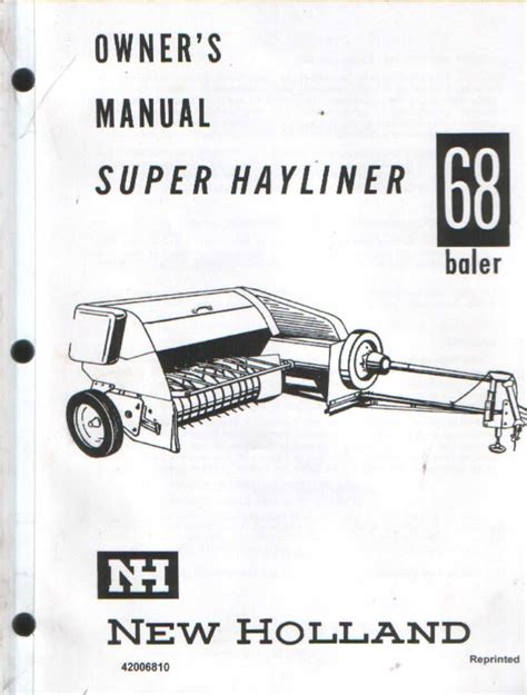 New holland 68 hayliner baler operators manual. - Manual técnico gratuito para ford contour 1999.