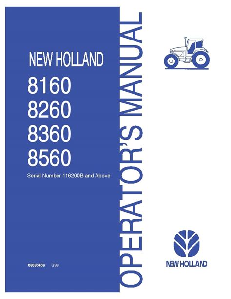 New holland 8160 8260 8360 8560 traktor werkstatt service reparaturanleitung 1. - Manuale generale del forno elettrico xl44.