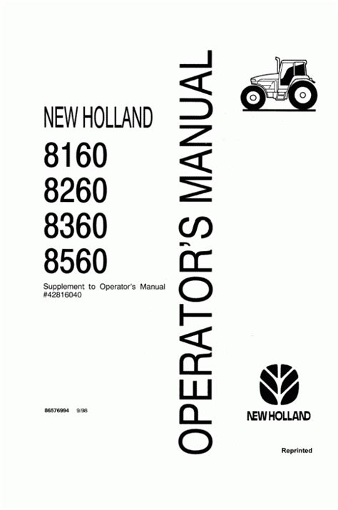 New holland 8160 manual de servicio. - Los modelos de localización a la luz del espacio geográfico.