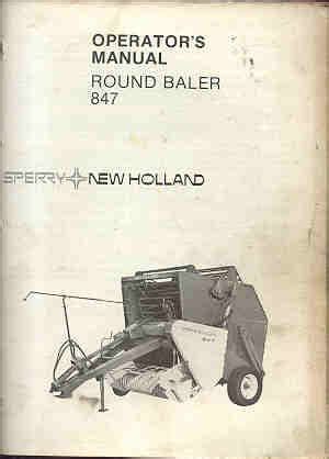 New holland 847 round baler operators manual. - Discurso de incorporación del individuo de número don edgard sanabria..