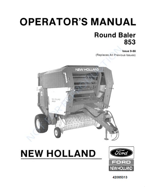 New holland 853 round baler operators manual. - Manuale del negozio kubota motor v1902.