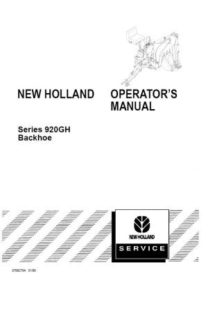 New holland 920gh backhoe repair manual. - 2001 mazda tribute manuals and user guides.
