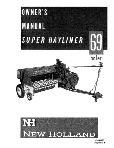 New holland baler service manual super 69. - Mercury mariner außenborder 4 5 6 ps 4 takt service reparaturanleitung download.