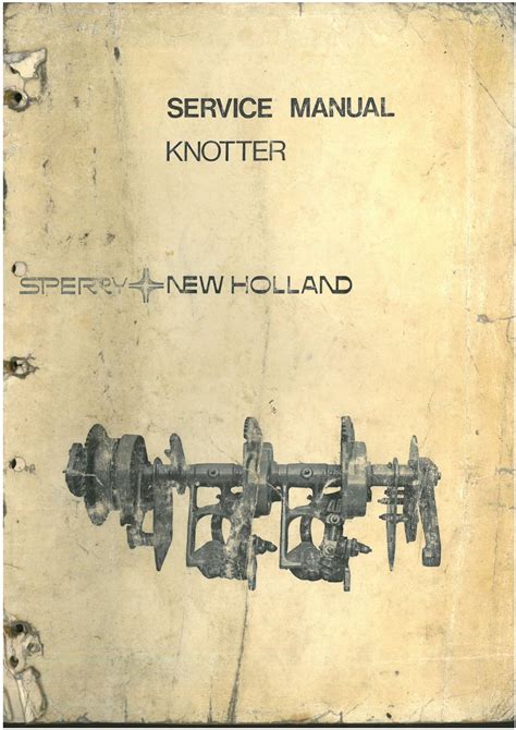 New holland baler std hd knotters service manual. - Manuale di servizio new holland t 7060.