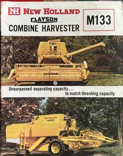 New holland clayson m133 combine parts manual. - Barron s guide to the most competitive colleges.