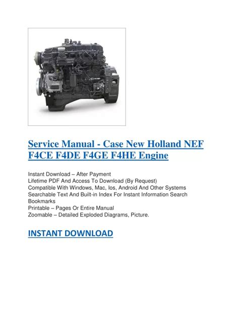 New holland cnh nef f4ce f4de f4ge f4he engine workshop service repair manual. - 2000 toyota echo wiring diagram manual original.