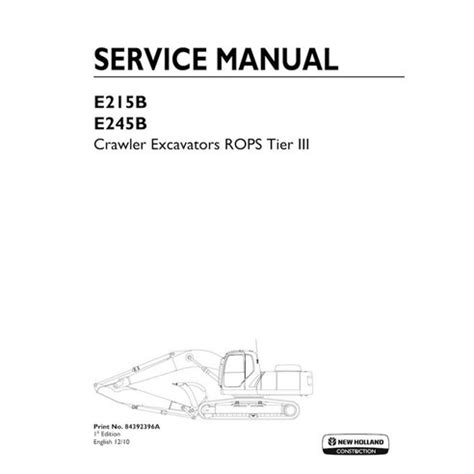 New holland e215b e245b contruction excavator service manual. - The bare facts video guide 1998.