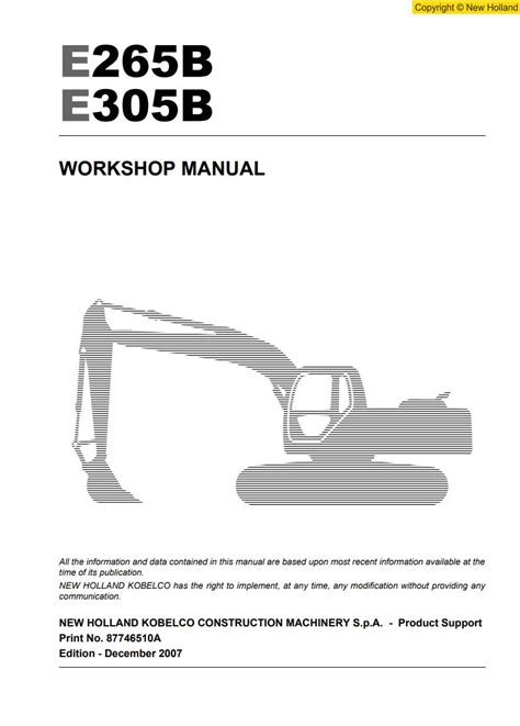 New holland kobelco e265b e305b crawler excavator service shop repair manual. - Vivitar v3800n manual slr camera review.