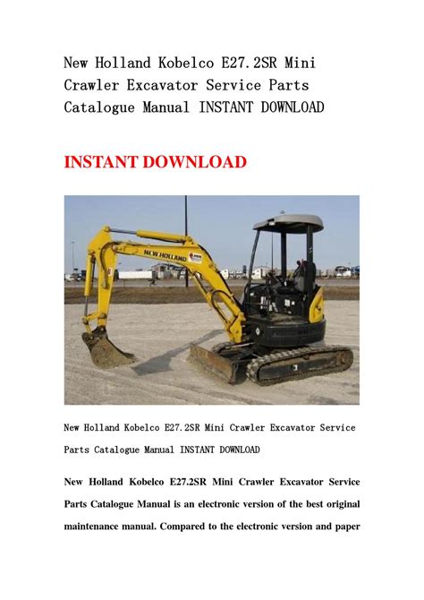 New holland kobelco e27 mini escavatore cingolato 2sr catalogo ricambi ricambi download immediato. - 2007 saturn ion owner manual m.
