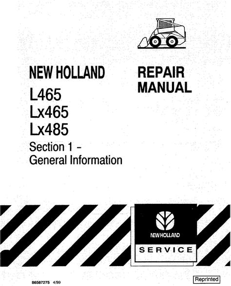 New holland l465 lx465 lx485 skidsteer loader service manual. - Contribution à l'étude du corps du pancréas ....