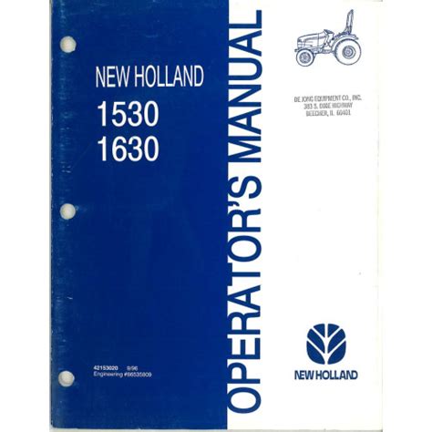 New holland operating manuals 1630 tractor. - Manual de la constitucion reformada - tomo iii -.